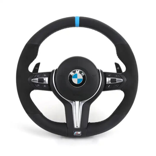 BMW custom blue top strip alcantara leather Steering Wheel For BMW f44 f25 f33 f83 f06 f39 f22 f87 f34 f95 f31 f90 f11 f90