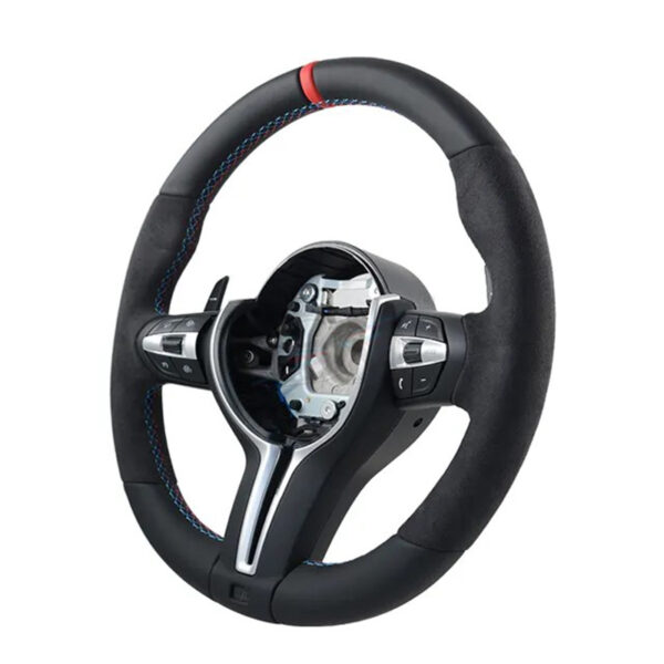 BMW Plug and Play M performance alcantara Steering Wheel For BMW f46 f48 f34 f87 f80 f07 f23 f06 f34 f30 f21 f11 f06 f13 m3 m2 m4 - Image 3