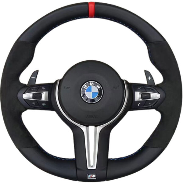 BMW Black Alcantara Leather F10 Steering Wheel Fit For BMW 320 520 F10 F20 F30 F15 F25 F07 F01 F82 M3 M4 M5 M6 Steering Wheel