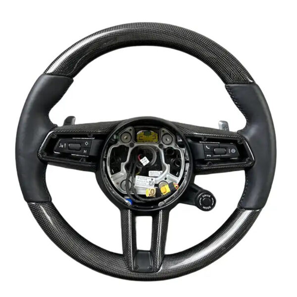 Porsche Custom Alcantara Leather Steering Wheel for Porsches Panamera Cayenne Boxster Macan 911 958 957 971 970 996 981 - Image 3