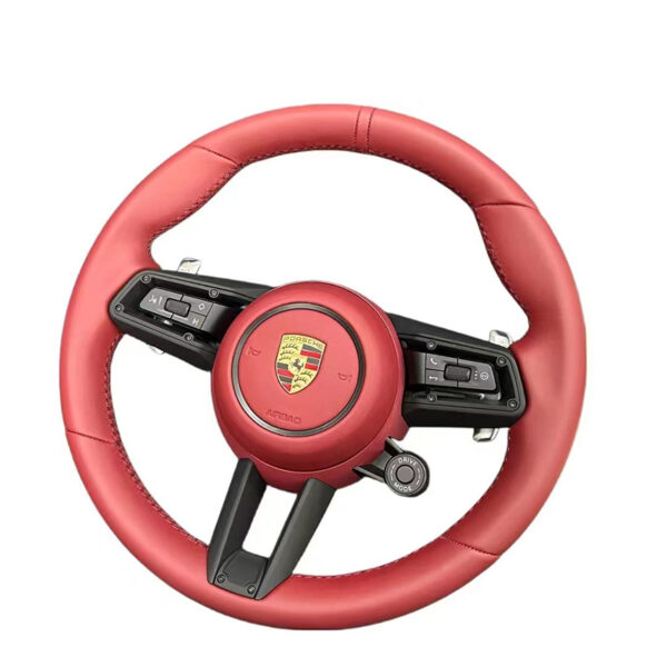 Porsche full leather new style steering wheel for Porsches Cayenne GT Panamera 971 macan 911 992 Cayman GT4 RS Carrera 911 GT3